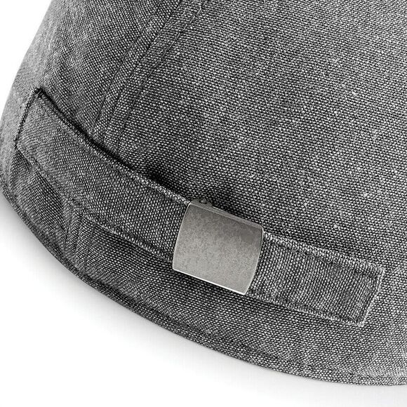 Beechfield Mens Classic Gatsby Summer Flat Cap / Blue Linen - Picture 3 of 4